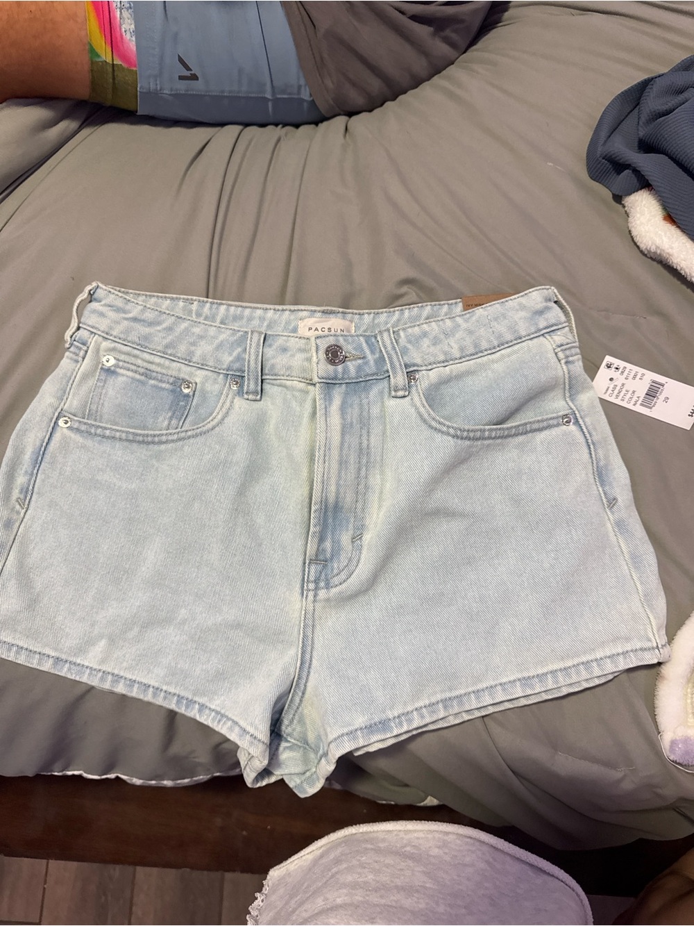 PacSun Light Wash High-Rise Denim Shorts